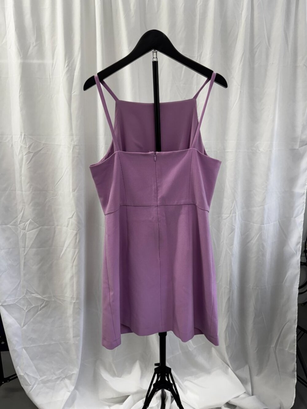 French Connection: Whisper Lilac Pink Spaghetti Strap Sheath Mini Dress - Picture 7 of 14